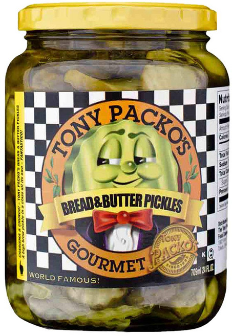 토니 파코스 브레드 앤 버터 피클 - 24 온스 Tony Packo's Gourmet Bread and Butter Pickles 24 ounce Jar, 1개, 680g