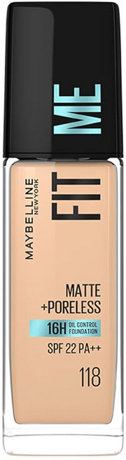 Maybelline Maybelline New York Fit Me Matte Liquid Foundation Shade, Shade 118 Light Beige, 1개, 30ml