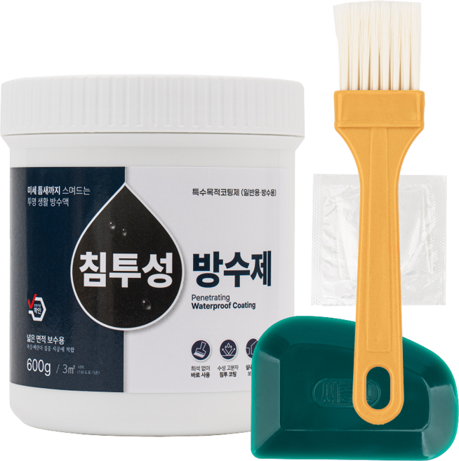 써클린 침투형 투명방수제 누수 방수액 600g 도구포함, 1개