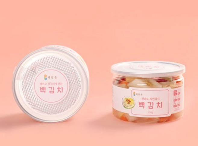 해담촌 전라도 백김치 캔 350g 국내산, 해담촌 백김치 캔 350g