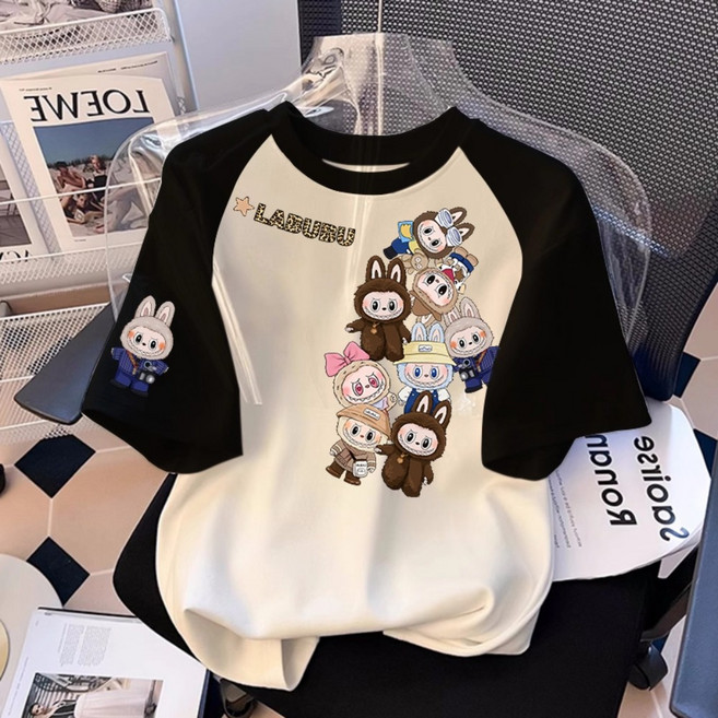 labubu 라부부 반팔 티셔츠 반소매 패밀리룩 커플룩