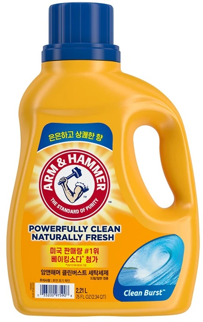 암앤해머 클린버스트 세탁세제, 2.21L, 4개 - 쿠팡