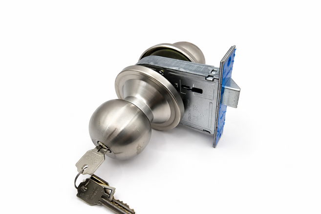 문고리닷컴 엔젤금속 9005SS 호텔용 열쇠형 현관문 방화문 손잡이, 1개, 그레이