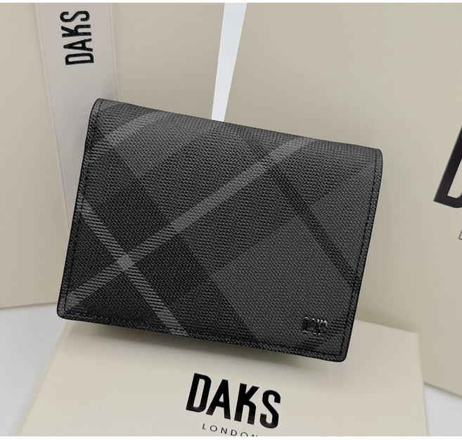 닥스 은은한 체크 패턴 남성 명함지갑 (선물포장)