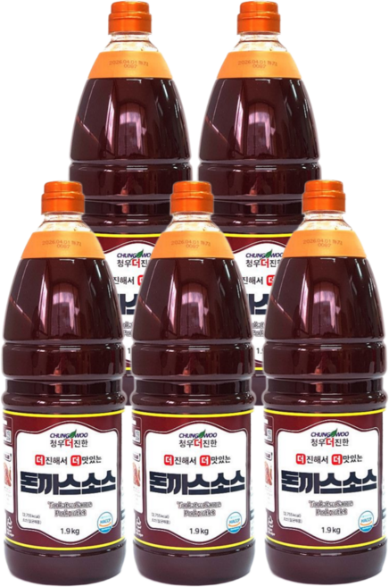 청우식품 더 진한 돈까스 소스, 5개, 1.9kg