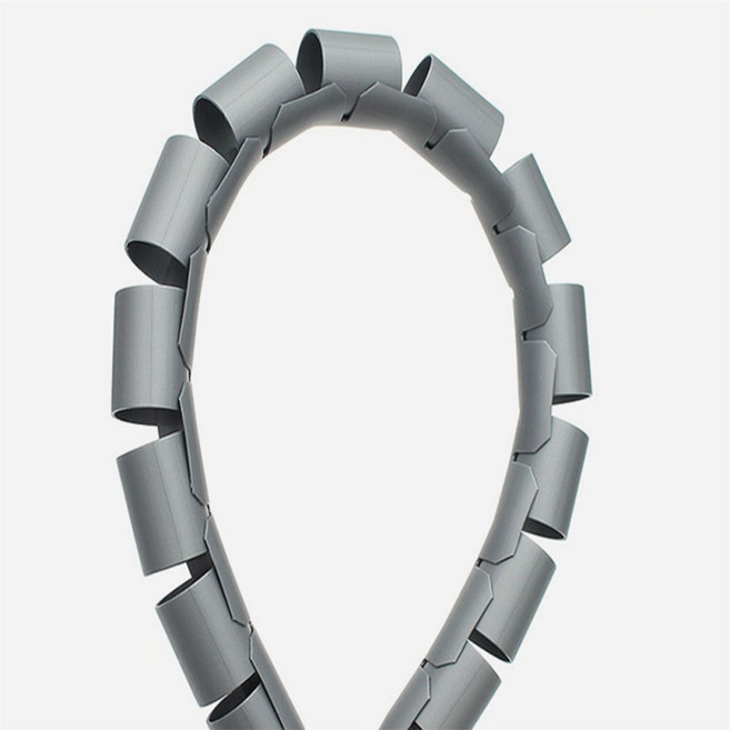 팽이네K 5m 전선정리 스네이크 커버 2세트 최대지름 16mm 그레이