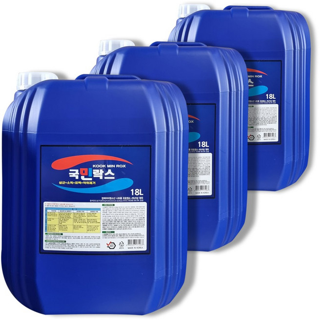 국민락스 대용량, 3개, 18L