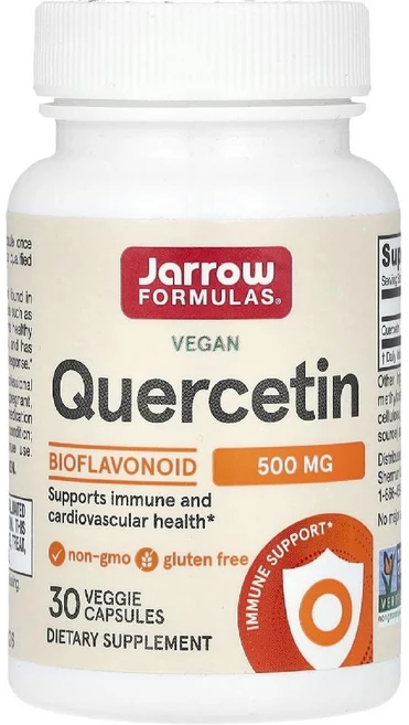 자로우 퀘세틴 비건 퀘르세틴 케르세틴 Quercetin 500mg 30캡슐, 1개, 120g, 30정 - 쿠팡