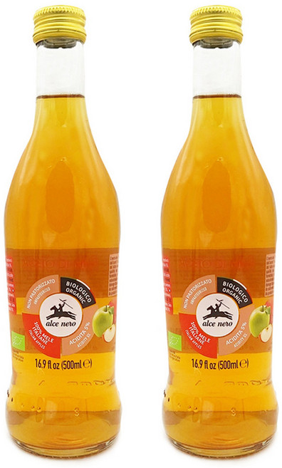알치네로 유기농 애플사이다 비니거 사과초모식초, 500ml, 2개