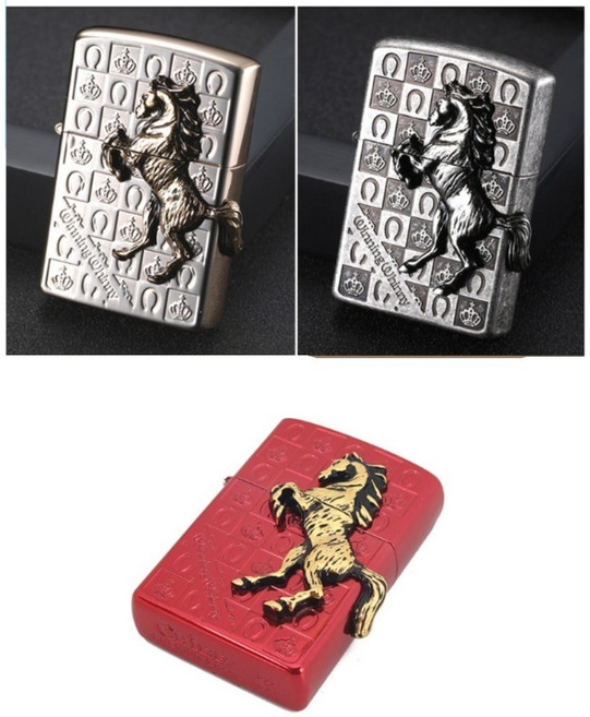 중년남성오일라이터 금속케이스 방풍형 휴대 고급토치 선물용