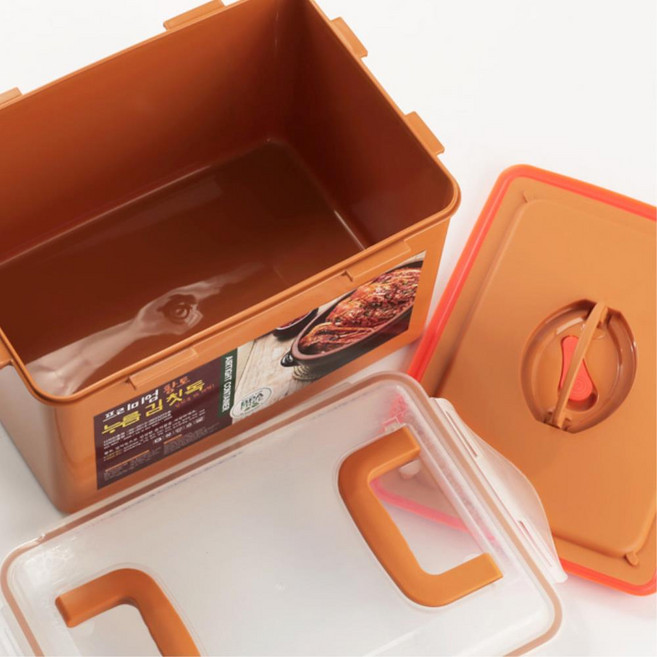 황토 김장 김치냉장고통 20L 1개 대형 누름통 누름판 매실 오이지 김장용, 16L 1개