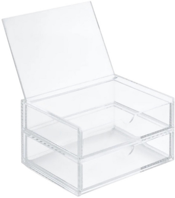 MUJI 아크릴 2단덮개서랍, 2개, 단일, 2단