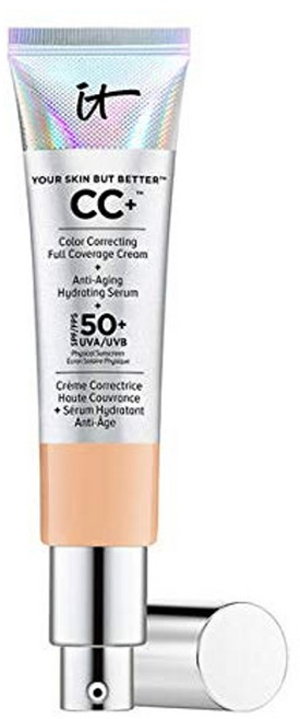 It Cosmetics 당신의 피부가 좋아지는 CC 크림 32ml 하이드레이팅 세럼 선스크린 SPF 50 라이트(W) 컬러 색상 보정 크림, 1개