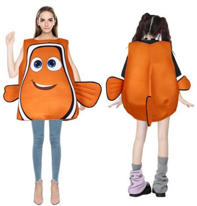 애니메이션 니모를 찾아서 도리 클라운 피쉬 코스프레 의상 성인용 클라운피쉬 니모 할로윈 크리스마스 카니발 파티 의상 여성 남성용