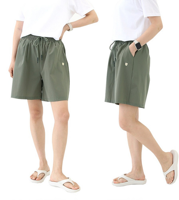 비비진 여성 쿨스판 여름 밴딩 5부 반바지 빅사이즈 1+1