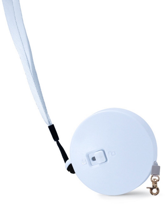 디프른티 소형견 초미니 자동 리드줄, 1개, 화이트