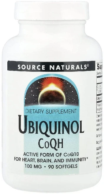 소스내츄럴스 유비퀴놀 코큐텐 CoQH 100mg 90소프트젤, 90정, 1개 - 쿠팡