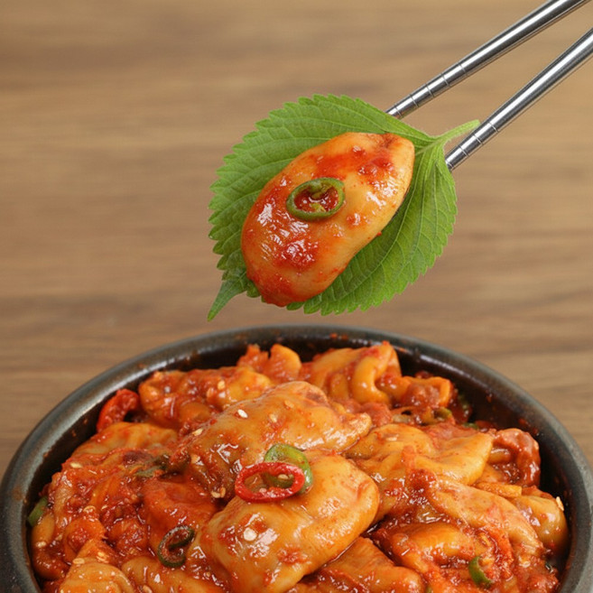 통영 멍게무침 최상급 저온숙성 양념 멍게젓갈 매콤한맛, 6개, 330g