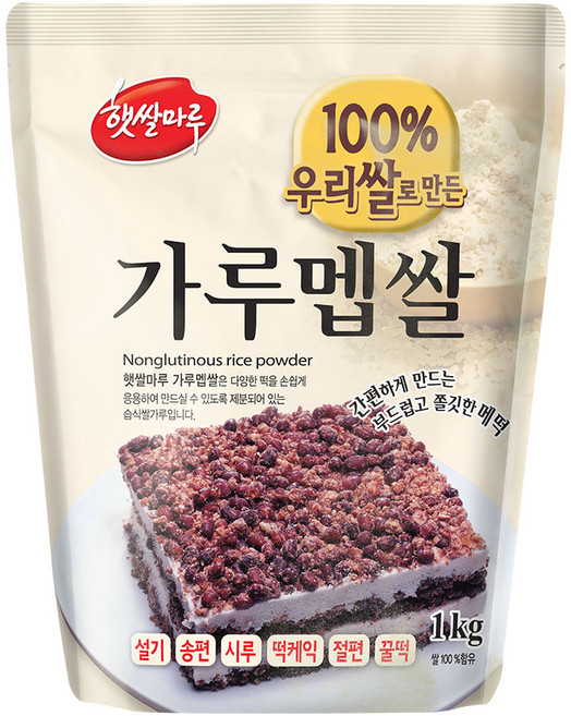 대두식품 햇쌀마루 가루멥쌀 국산 쌀가루 1kg, 2개