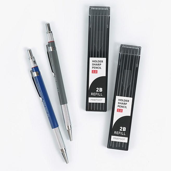 도모아 (샤프+샤프심) 홀더 2.0mm 샤프 세트 핑크풋, 상세페이지 참조, 홀더샤프+샤프심 세트 2.0mm