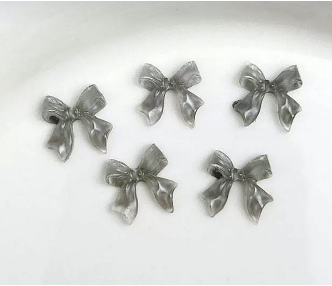 네일 리본파츠 5개입, 1개, 그레이