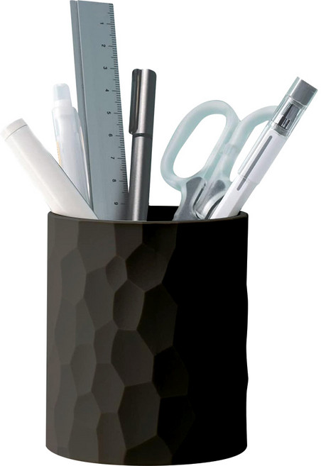 루톰 실리콘 필통 메이크업 브러쉬 펜 연필 꽂이 정리함 거치대, 블랙