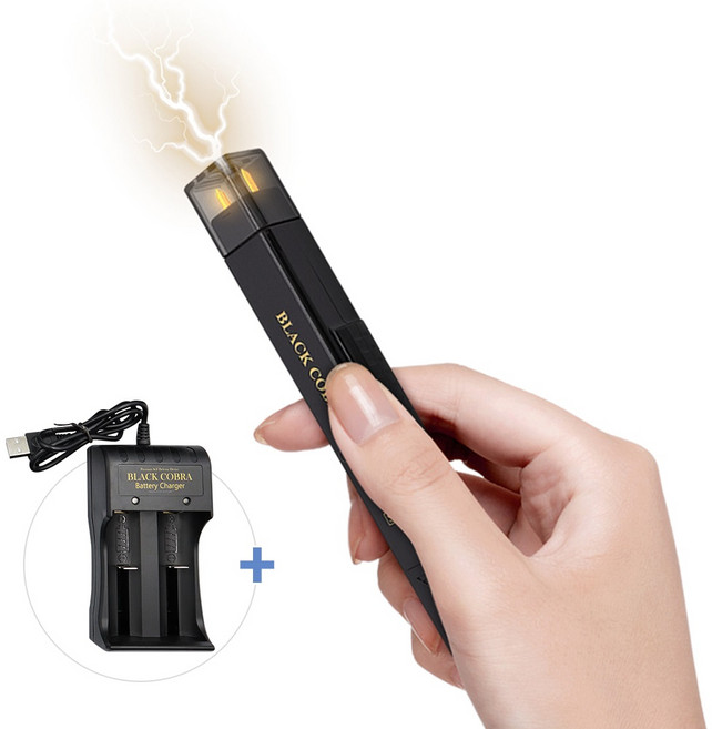 블랙코브라 전기충격기 호신용 호신용품 테이저건 전용충전기 증정, 1개