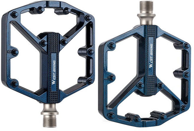 시그니처베이지 3베어링 자전거 페달 YPZ109, 1개, 블루