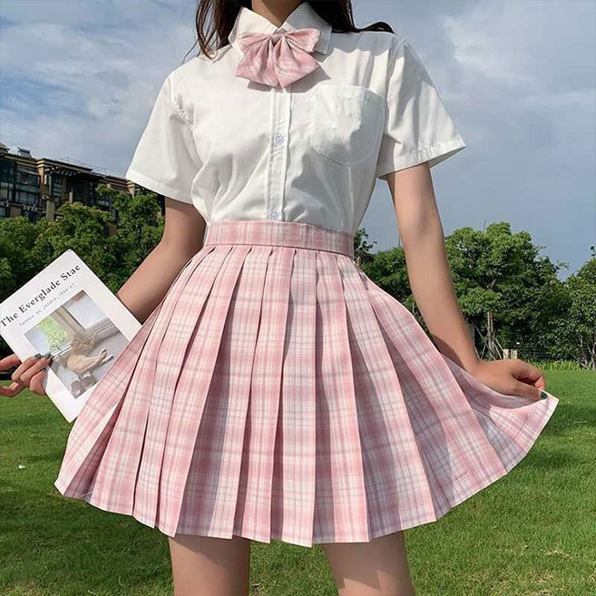 cammello 파스텔 교복 세트 일본 세라복 놀이공원 코스프레룩 주름치마