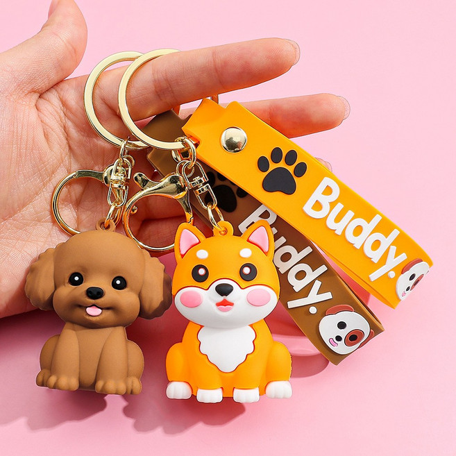 타무 귀여운 애견 강아지 피규어 키링 가방걸이 굿즈, 1개, 충견2