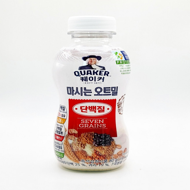 퀘이커 마시는 오트밀 단백질, 80g, 8개