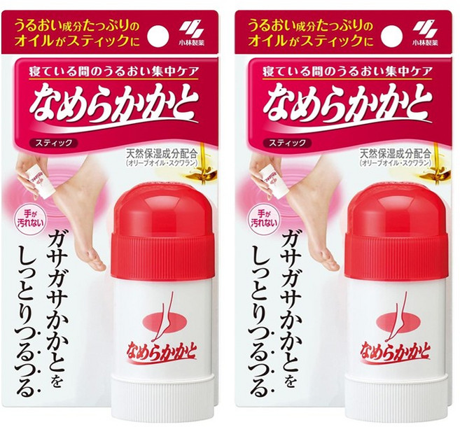고바야시 나메라카카토 스틱 30g x 2개 발꿈치 뒤꿈치 각질 케어