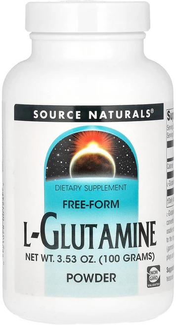 소스내츄럴스 Source Naturals L-Glutamine Powder 3.53 oz 100 g, 100g, 1개 - 쿠팡