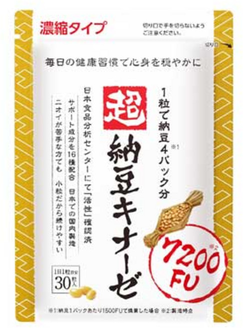 초낫토키나제 일본 낫토 7200FU 30정 30일분 나토키나제