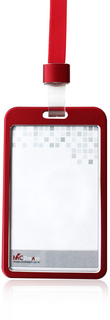 빅드림 6042 메탈 사원증 ID 목걸이 명찰 이름표 (세로) 레드 3개입 (세트), 단품, 단품