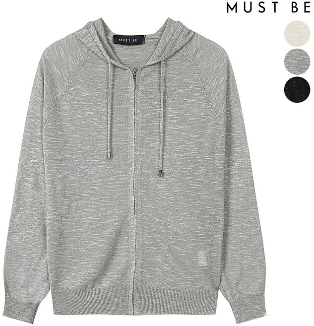 머스트비 여성 비스코스 긴팔 니트 후드집업