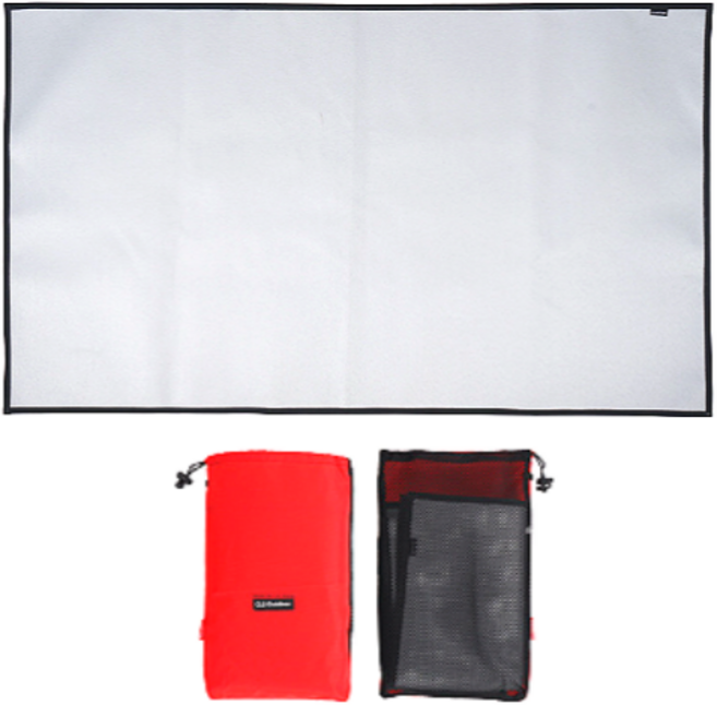 캠핑 방염매트 방염포 난로 화로대 방열 시트 실리콘 코팅 버너 받침대, 그레이 L, 1개