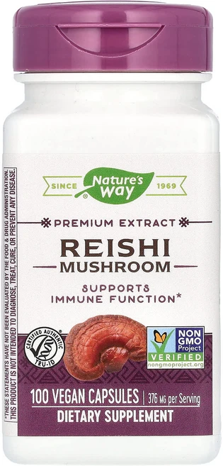 Nature's Way 영지버섯 376mg 베지 캡슐 100정(캡슐 1정당 188mg), NaturesWay영지버섯376mg베지캡슐100정캡슐1, 1개, 100정 - 쿠팡