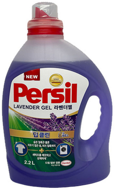 퍼실 라벤더젤 딥클린 용기(2.2리터), 2.2L, 4개