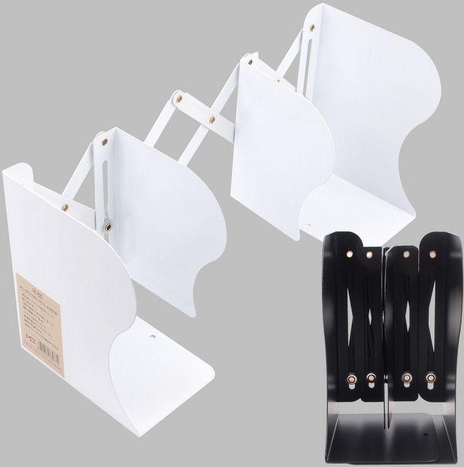 자바라 철제 북엔드, 화이트, 화이트