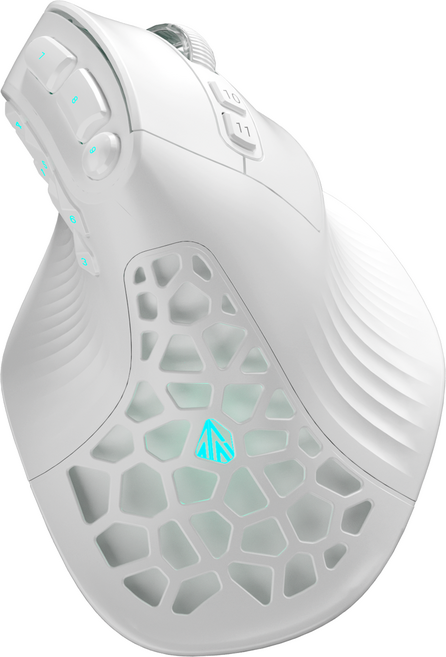 SOLAKAKA 무선 게이밍 마우스 버티컬 마우스, 흰색, E9