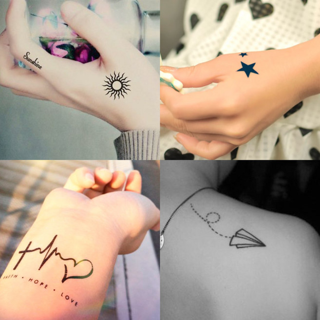 타투스티커 간편한 문신 레터링 별 tattoo 헤나 판박이, 1개, HC-95