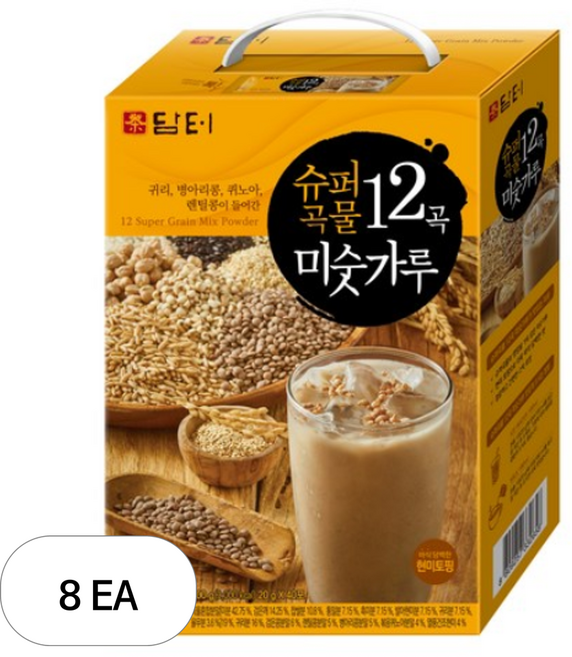 담터 슈퍼곡물 12곡 미숫가루 320p, 800g, 8개
