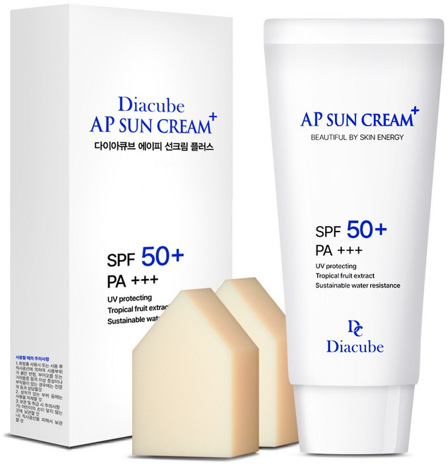 다이아큐브 백탁없는 저자극 혼합자차 톤업 워터프루프 선크림 SPF50+ PA+++ 60ml, 1개