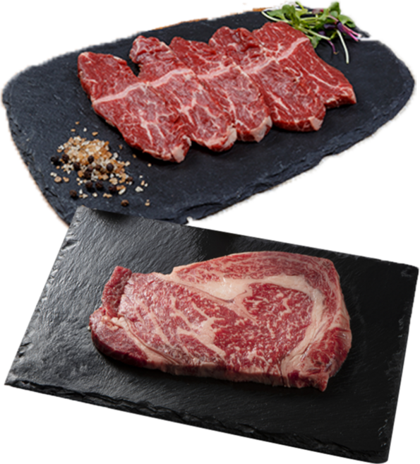 [빌리푸드] 청정 수입 소고기 토시살300g+척아이롤200g 구이용, 2세트, 500g