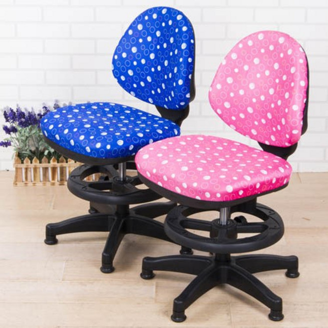 BuyJM 曼蒂繽紛兒童成長椅, 藍色升級固定式氣壓棒+扶手(座椅不旋轉)