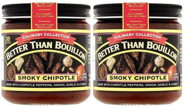 Better Than Bouillon 채식주의자 노 비프 베이스 시즈닝 채소 비건, 4) 8 Ounce Pack of 2  Smoky Ch, 없음, 330g