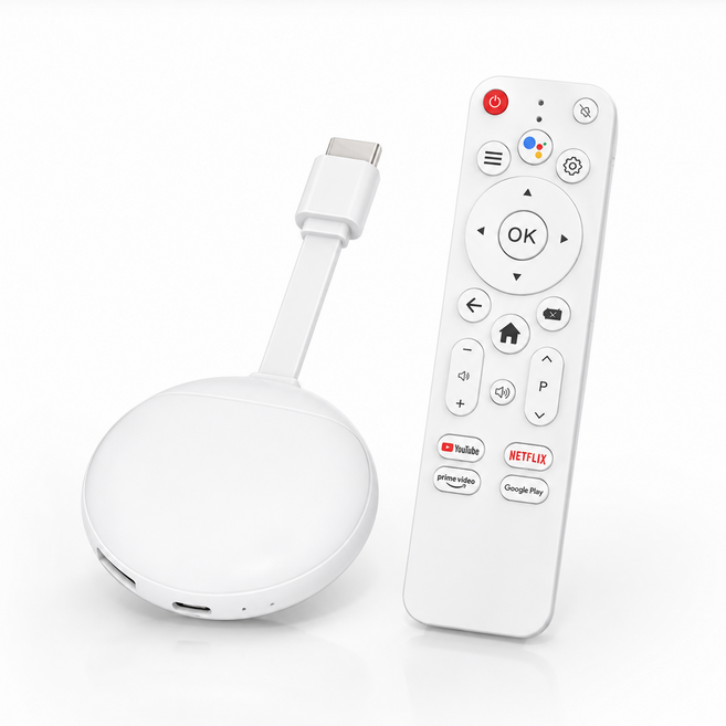 PYHO 안드로이드14 TV 스틱 OTT 셋톱박스 와이파이 블루투스 음성 리모컨 스마트 TV 미러링 HDMI, 1개, M3