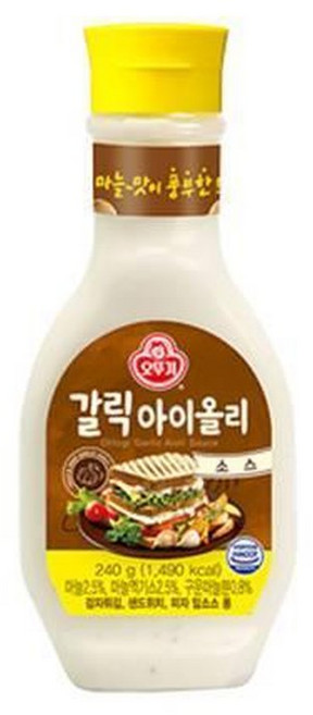 오뚜기 갈릭 아이올리 소스, 240g, 2개