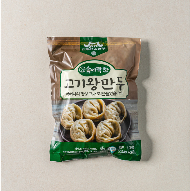 전주한옥 고기왕만두 1.05kg 속이꽉찬 어머니의정성그대로, 1개